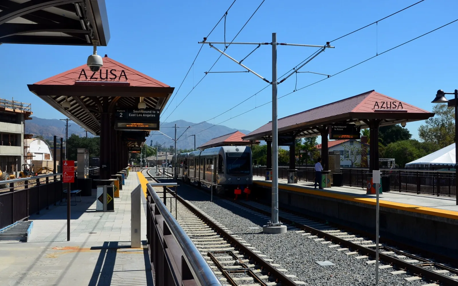 Azusa Downtown light-rail station in Azusa, California